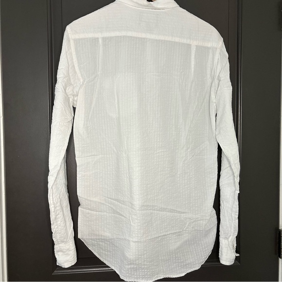 Bonobos Men's Slim Fit Seersucker Long Sleeve Button-Down Shirt - White M Long - Picture 5 of 7